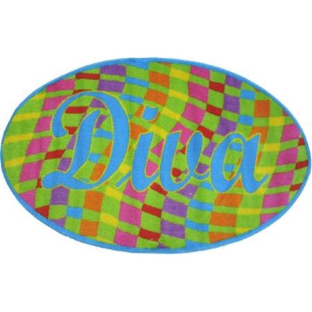 LA RUG, FUN RUGS LA Rug Fun Time Shape Diva High Pile Rug - 31 x 51 Inch LA326471